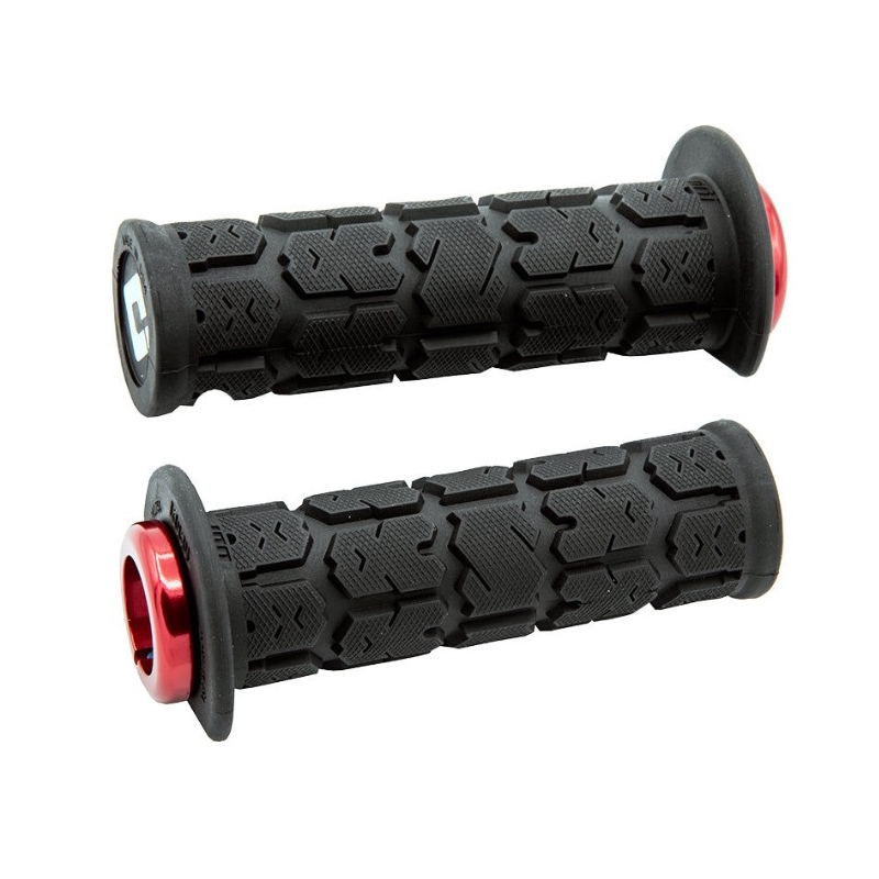 Rokturi ODI ROGUE ATV LOCK-ON V2.1 125mm melni-sarkani