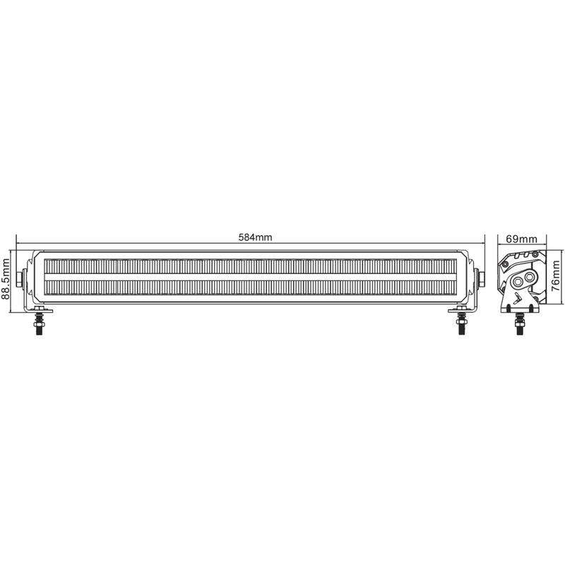 HAIZIVS LED GAISMAS JOSLA EU HOMOLOGĒTA OSRAM 22", 108W