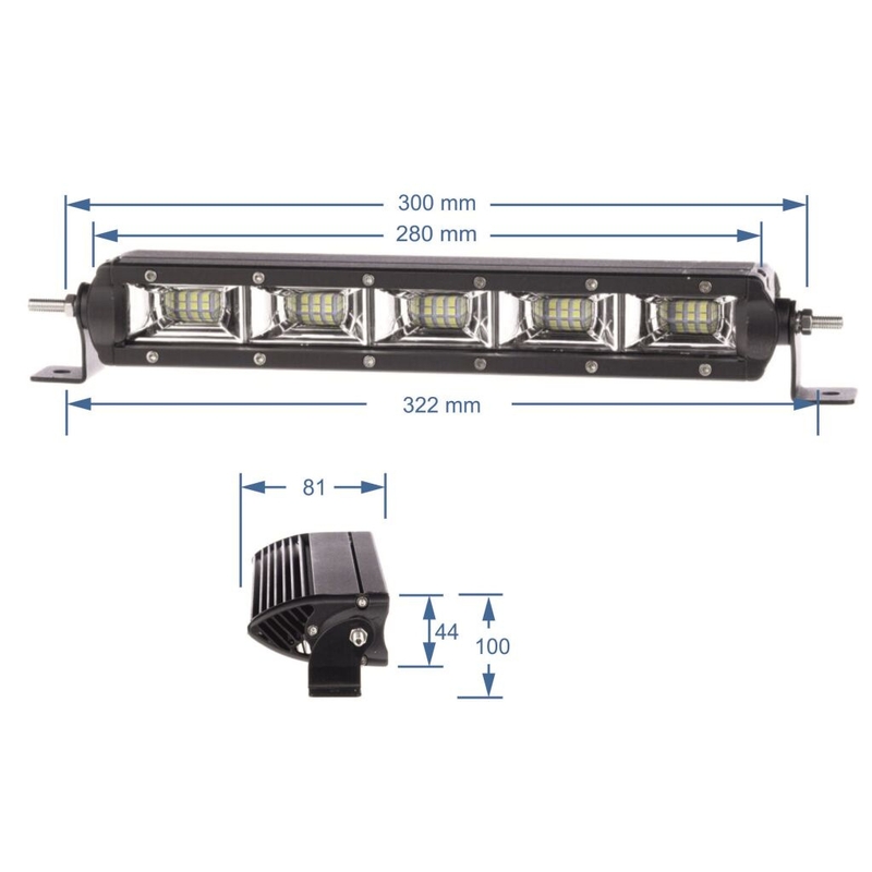 LED gaismas rampa SHARK LED LIGHT BAR , ETI LED, 11",50W