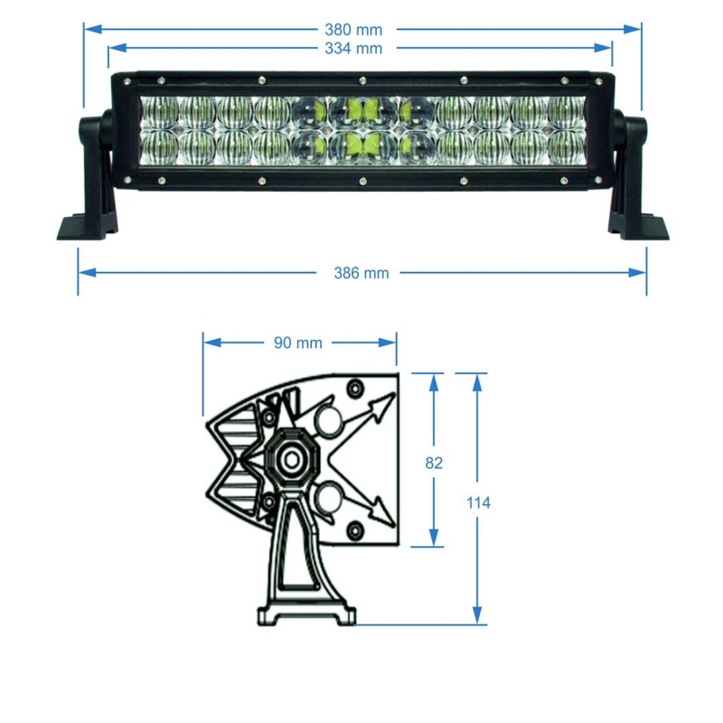 LED gaismas rampa SHARK LED LIGHT BAR,5D,13,5",72W