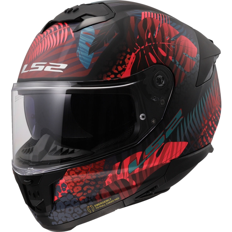 LS2 FF808 Stream II Jungle Black-Pink-Blue Integrālā motociklu ķivere