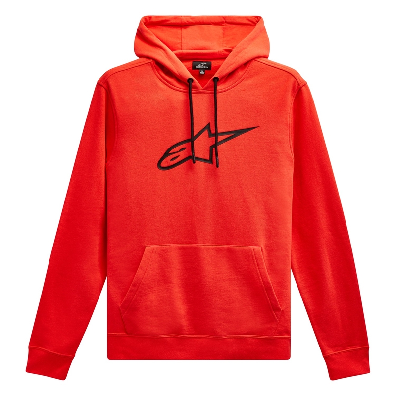 Mikina Alpinestars Ageless 2 Hoodie fluo červeno-černá