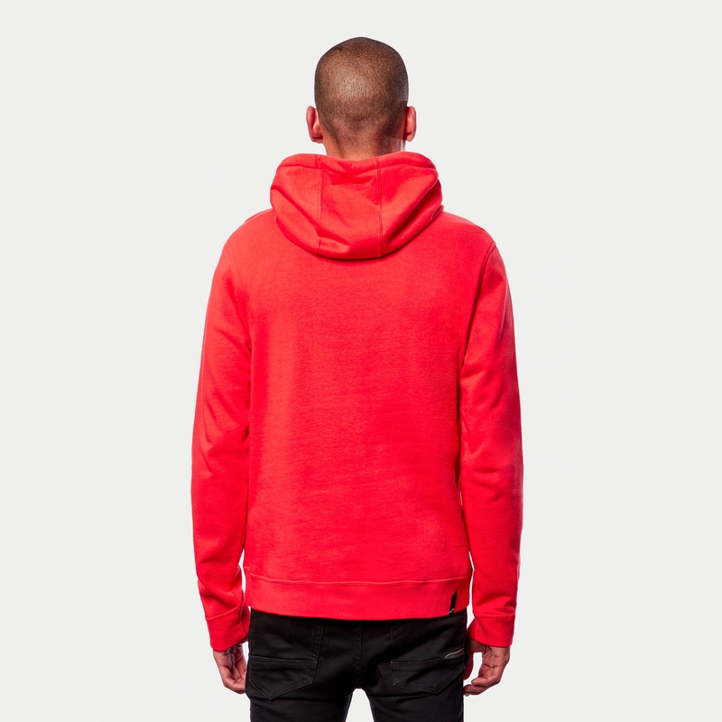 Mikina Alpinestars Ageless 2 Hoodie fluo červeno-černá