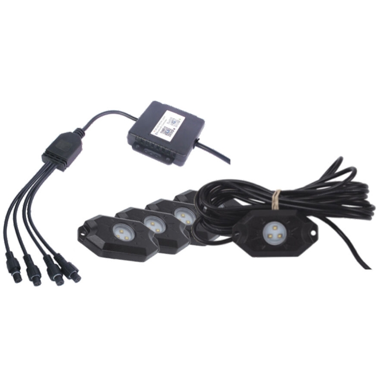 HAIZIVS LED APGAISMOJUMS, RGB, DAUDZKRĀSAINS, BLUETOOTH VADĪBA, 4 GAB. KOMPLEKTS
