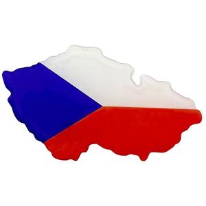 Čehijas Republikas 3D uzlīmju karte