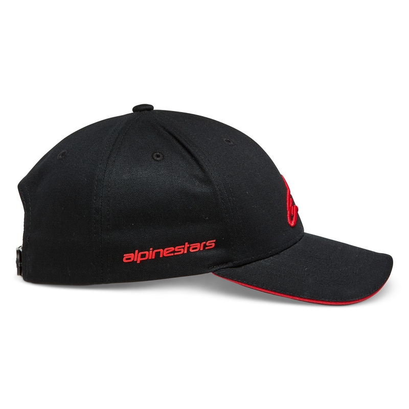 Alpinestars Rostrum cepure melnā un sarkanā krāsā