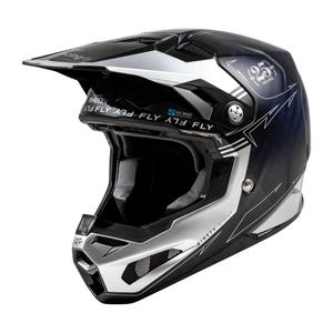 Motokrosa ķivere FLY Racing Formula S Carbon blue-silver