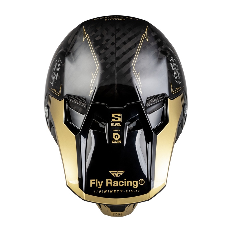 Motokrosa ķivere FLY Racing Formula S Carbon black-gold