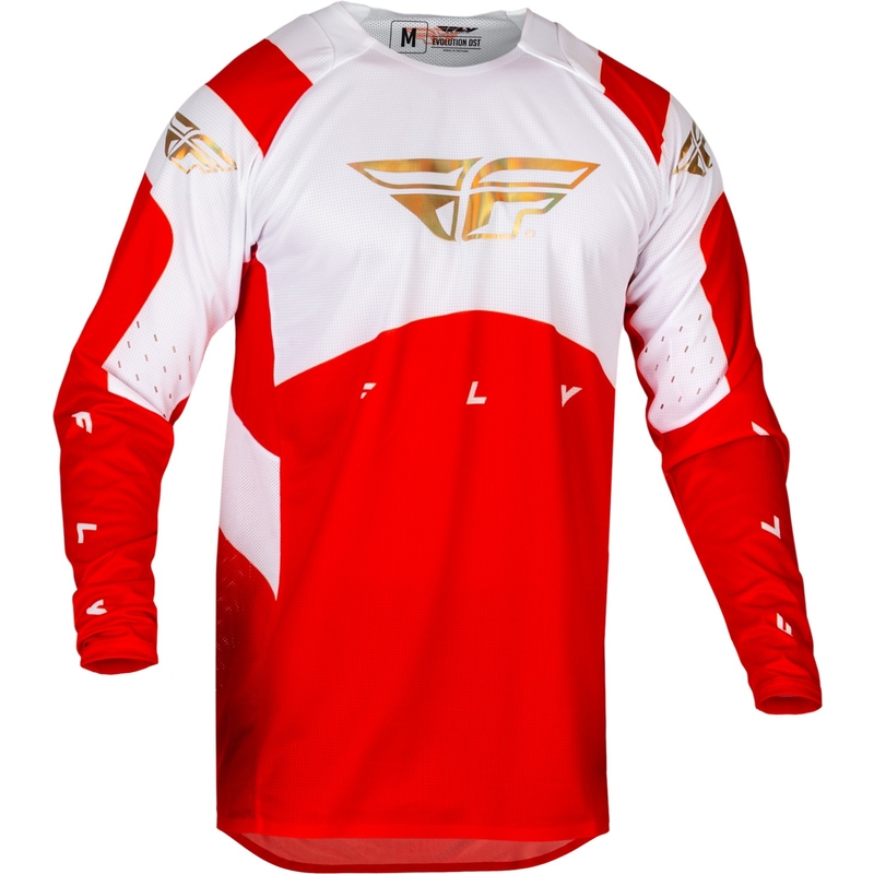 Motokrosa krekliņš FLY Racing Evolution DST 2024 sarkans un balts izpārdošana