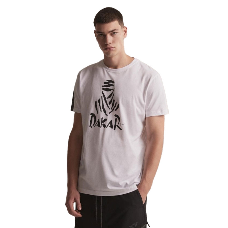 T-krekls DAKAR DKR Logo 123 balts izpārdošana