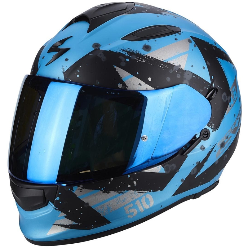 Integrální přilba na motorku Scorpion EXO-510 Air Marcus modrá matná-černá