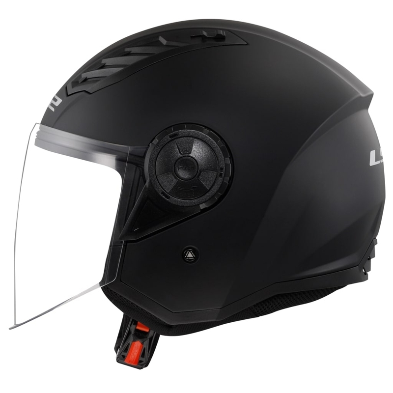 LS2 OF616 Airflow II Solid Matte Black Atvērtā motociklu ķivere