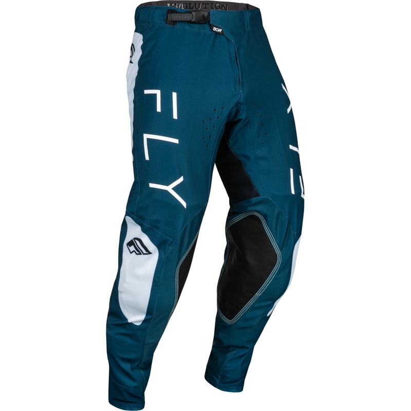 Motokrosa bikses FLY Racing Evolution DST zilā un baltā krāsā