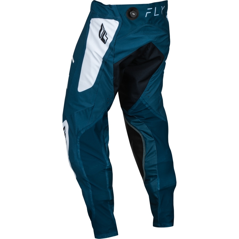 Motokrosa bikses FLY Racing Evolution DST zilā un baltā krāsā