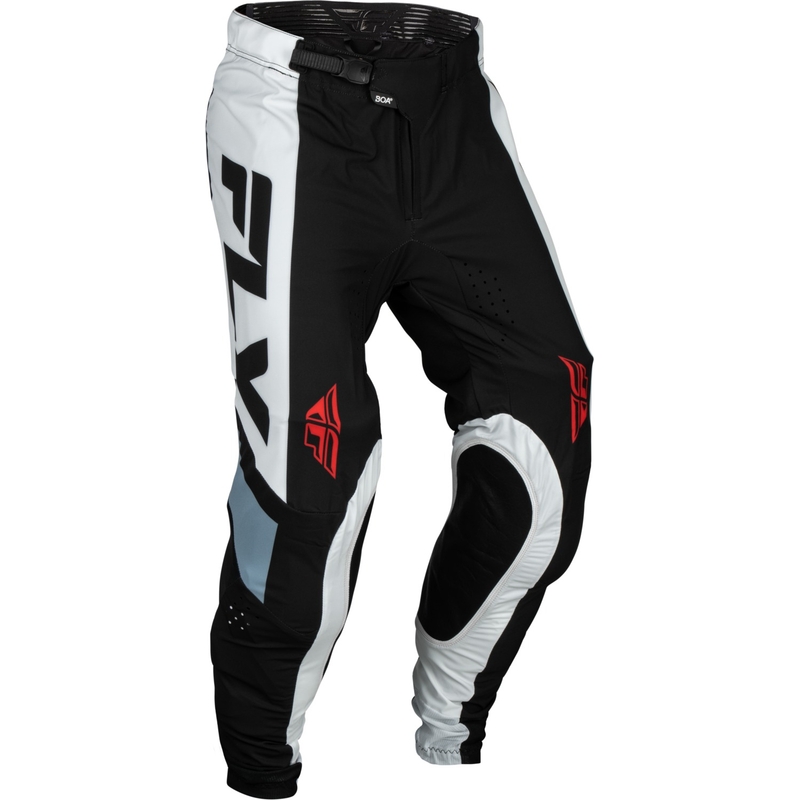 Motokrosa bikses FLY Racing Lite melns-balts-pelēks