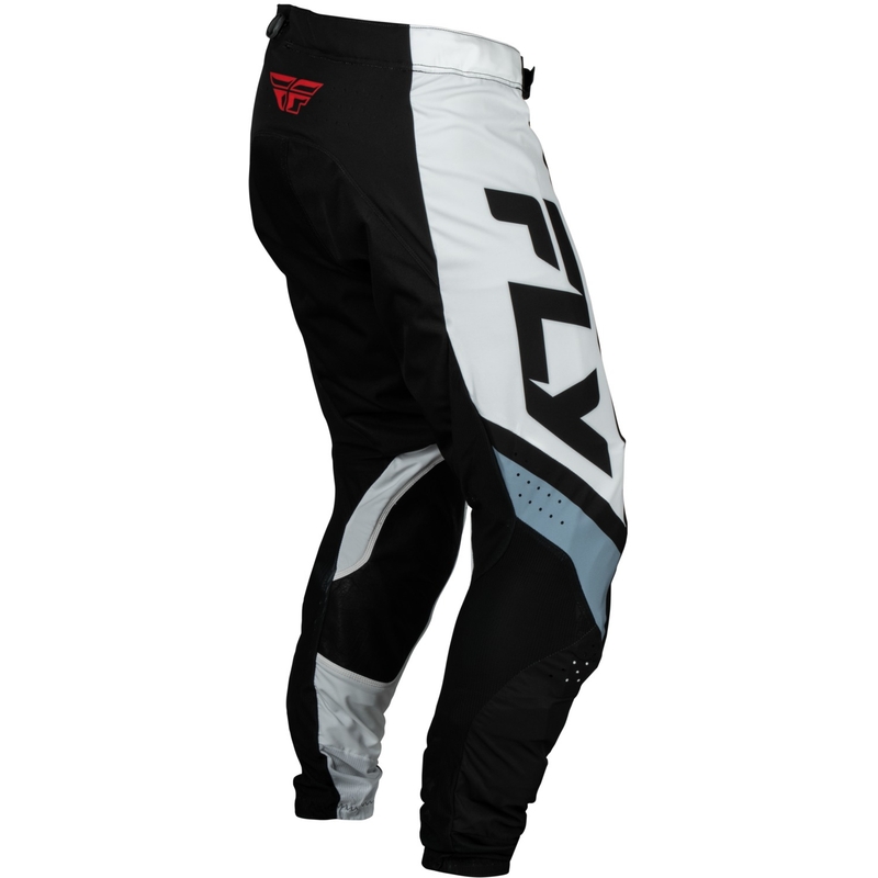 Motokrosa bikses FLY Racing Lite melns-balts-pelēks