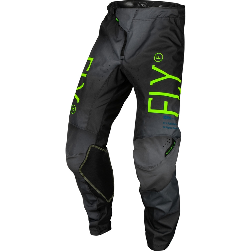 Bērnu motokrosa bikses FLY Racing Kinetic Prodigy black-fluo green-blue izpārdošana