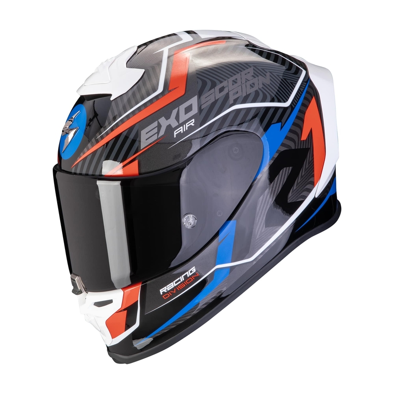 Integrēta motociklistu ķivere Scorpion EXO-R1 EVO AIR COUP melns-arkans-zils