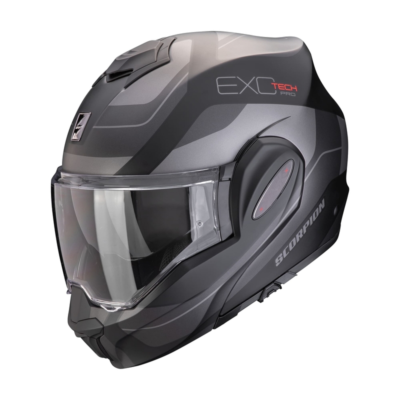 Saliekamā moto ķivere Scorpion EXO-TECH EVO PRO COMMUTA matēts melns-sudrabs izpārdošana