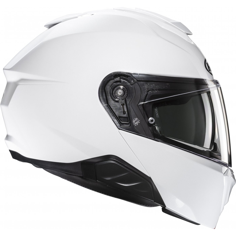 HJC i91 Solid perlamutra balta flip-up motocikla ķivere