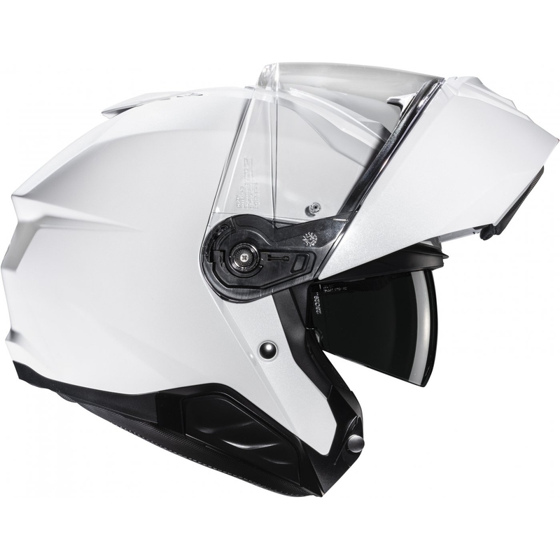 HJC i91 Solid perlamutra balta flip-up motocikla ķivere