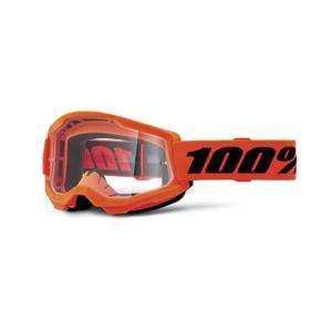 Motokrosa brilles 100% STRATA 2 New orange (caurspīdīgs pleksi)