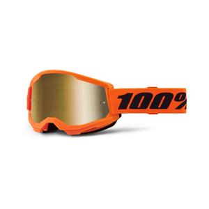 Motokrosa brilles 100% STRATA 2 New orange (gold plexi)