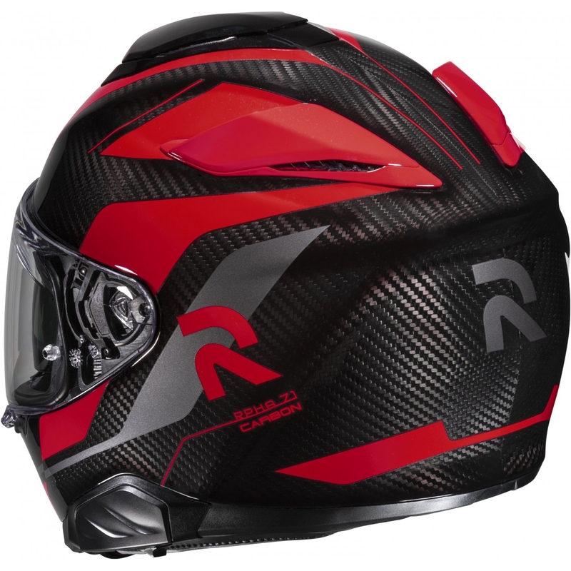 HJC RPHA 71 Carbon Hamil MC1 melni-sarkana integrālā motocikla ķivere
