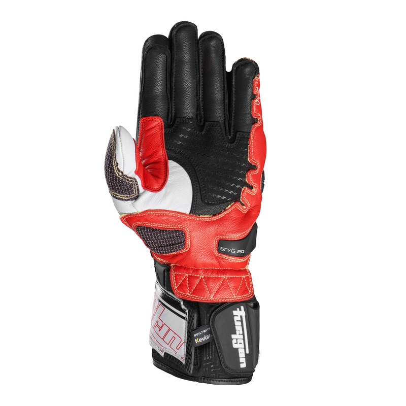 Furygan Styg 20 x Kevlar motocikla cimdi melni-balti-sarkani