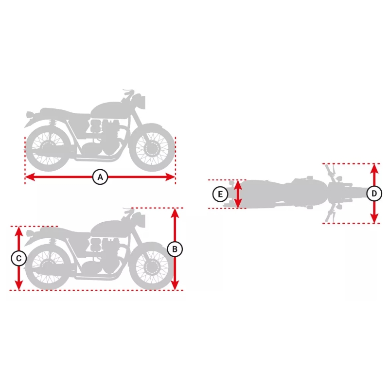Motociklu tents Rebelhorn Cover II melns-sudrabs