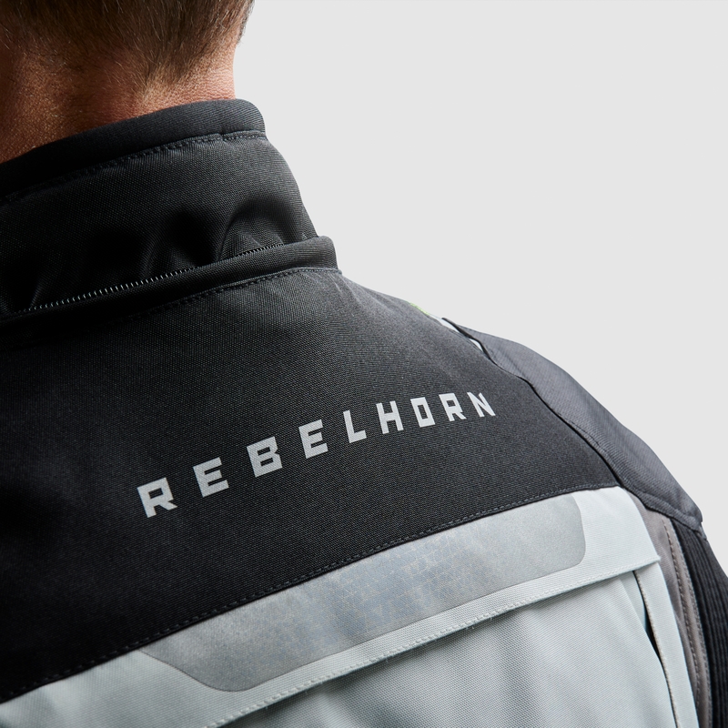 Rebelhorn Cubby V melns-pelēks-fluo dzeltens motocikla jaka