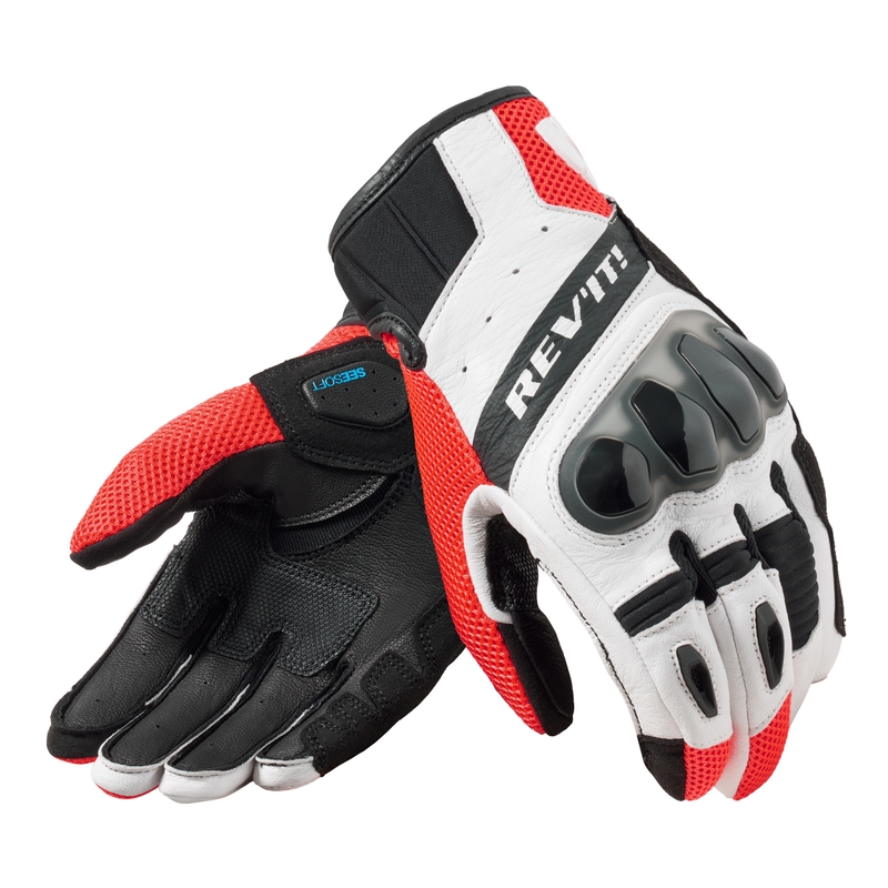 Motocikla cimdi Revit Ritmo black-fluo red