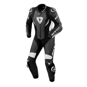 Revit Control Melns un balts motocikla kombinezons