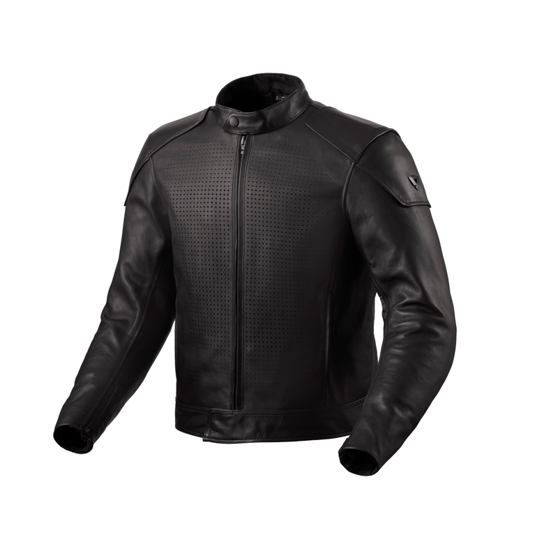 Revit Morgan Melna ādas motocikla jaka
