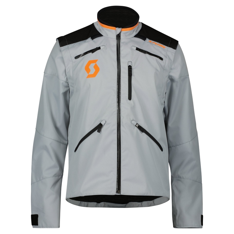 Scott X-PLORE motocikla jaka pelēk-oranža krāsā