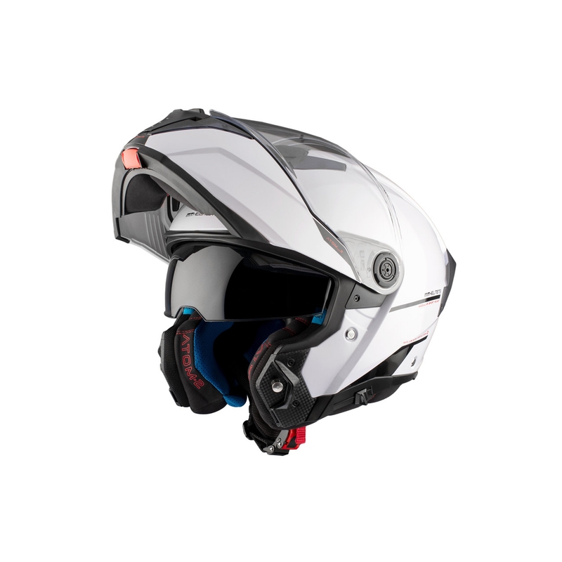 MT ATOM 2 SV SOLID A0 moto ķivere balta spīdīga