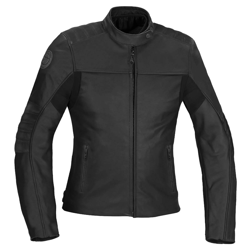Sieviešu ādas motocikla jaka SEVENTY DEGREES SD-JL3 melna