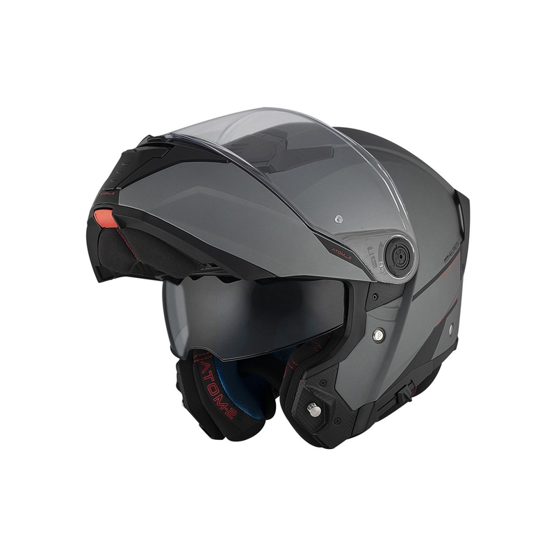 MT ATOM 2 SV SOLID A2 moto ķivere pelēka matēta