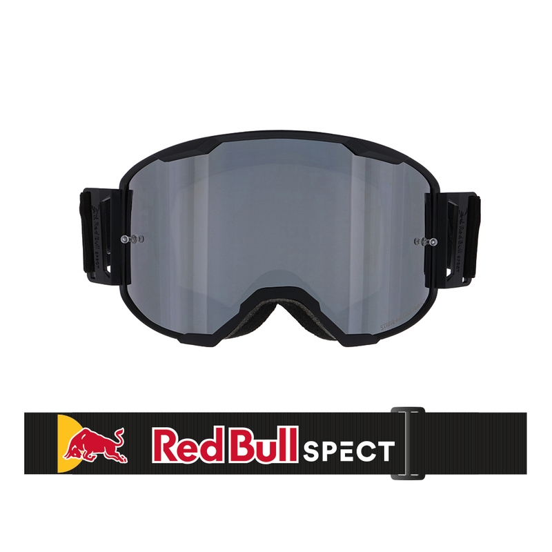 Motokrosa brilles Red Bull Spect STRIVE S melnas ar kūpinātu stiklu
