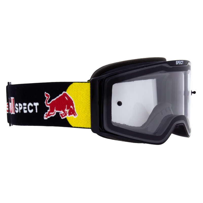 Motokrosa brilles Red Bull Spect TORP melnas ar caurspīdīgu lēcu