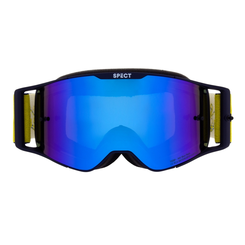 Motokrosa brilles Red Bull Spect TORP zilas ar zilu lēcu