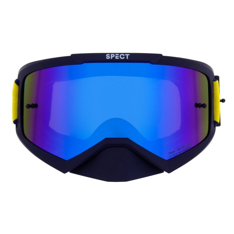 Motokrosa brilles Red Bull Spect EVAN tumši zilas ar zilu lēcu