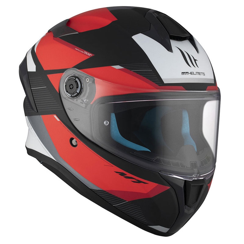 Integrālā motociklista ķivere MT TARGO S KAY B5 matēta melna-arkanā-balta izpārdošana