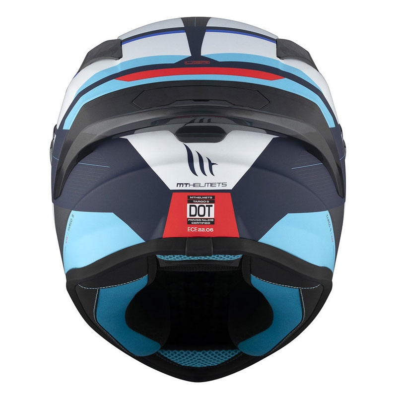 MT TARGO S KAY C7 integrālā moto ķivere matēta zili balta