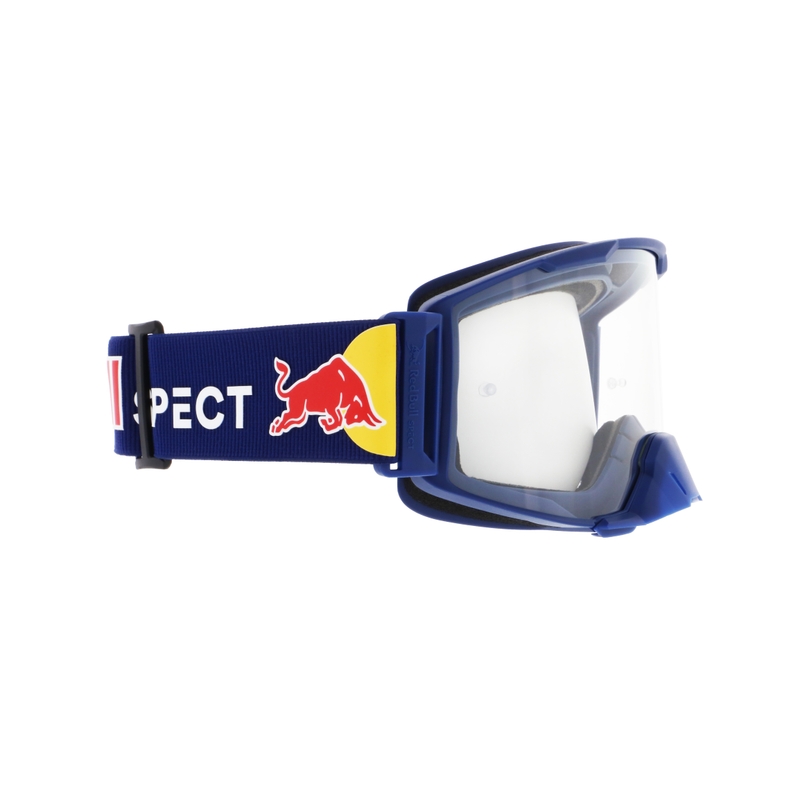 Motokrosa brilles Red Bull Spect STRIVE S tumši zilas ar caurspīdīgu lēcu