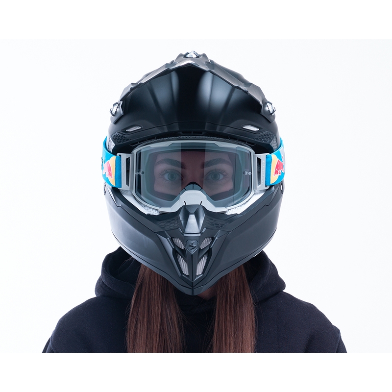 Motokrosa brilles Red Bull Spect STRIVE S pelēkas ar kūpinātu stiklu