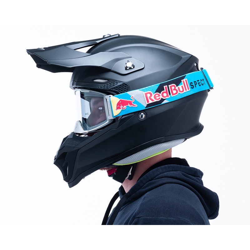 Motokrosa brilles Red Bull Spect STRIVE S pelēkas ar kūpinātu stiklu