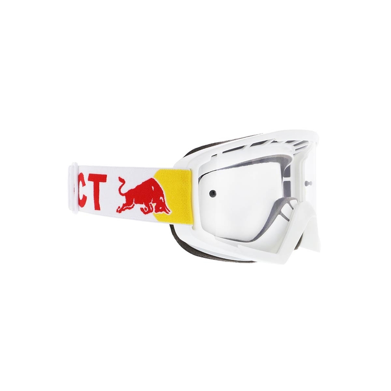 Motokrosa brilles Red Bull Spect WHIP baltas ar caurspīdīgu lēcu