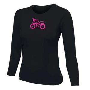 Sieviešu nanosilver® MOTOLADY T-krekls melns - garām piedurknēm