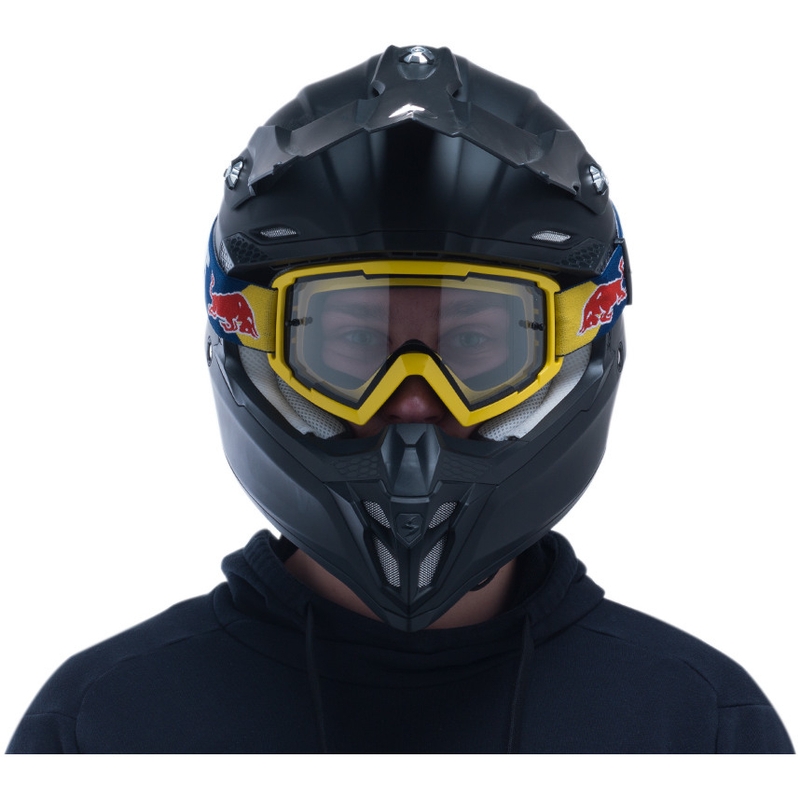 Motokrosa brilles Red Bull Spect WHIP dzeltenas ar caurspīdīgu lēcu